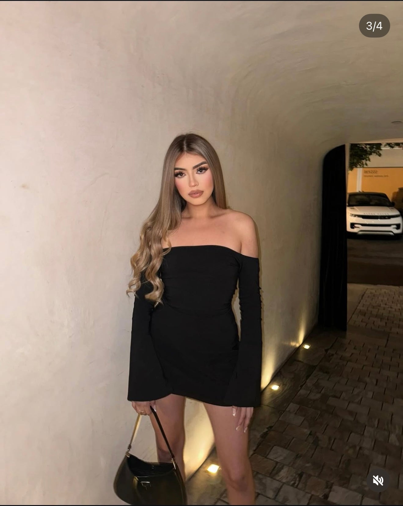 Black mini dress