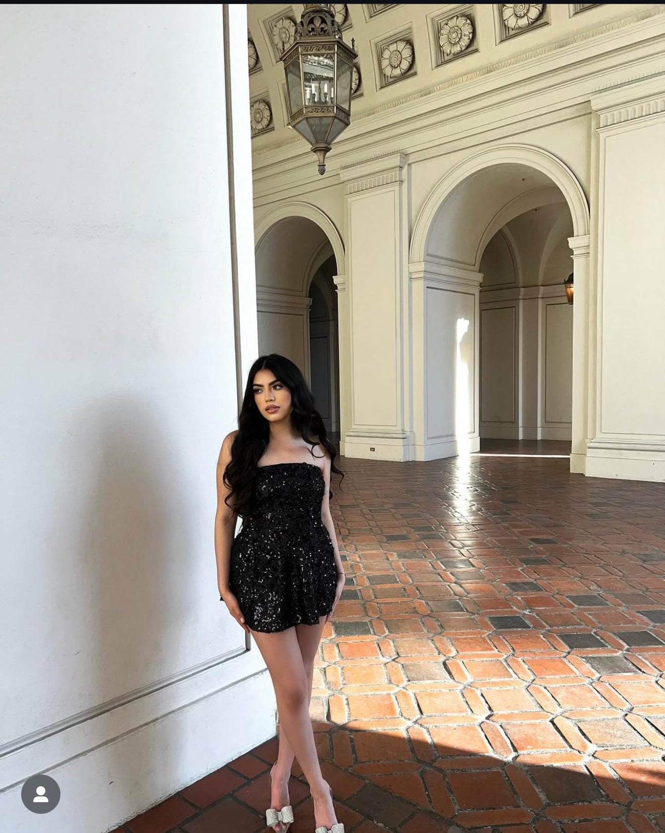 Black mini dress